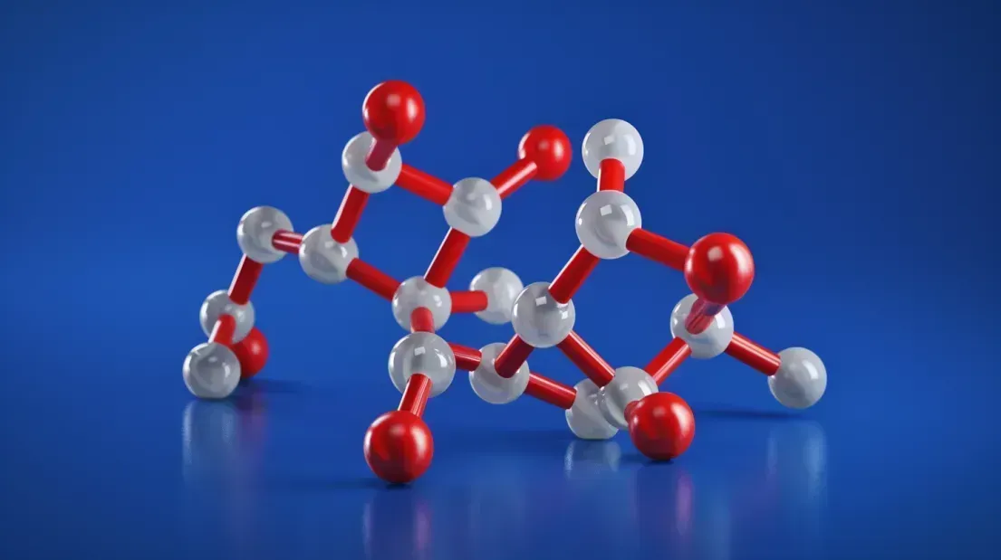 Représentation simple en 3D de la molécule de bêta-alanine, avec des atomes et des liaisons étiquetés, destinée à illustrer de manière claire la structure chimique pour les lecteurs intéressés par les suppléments sportifs